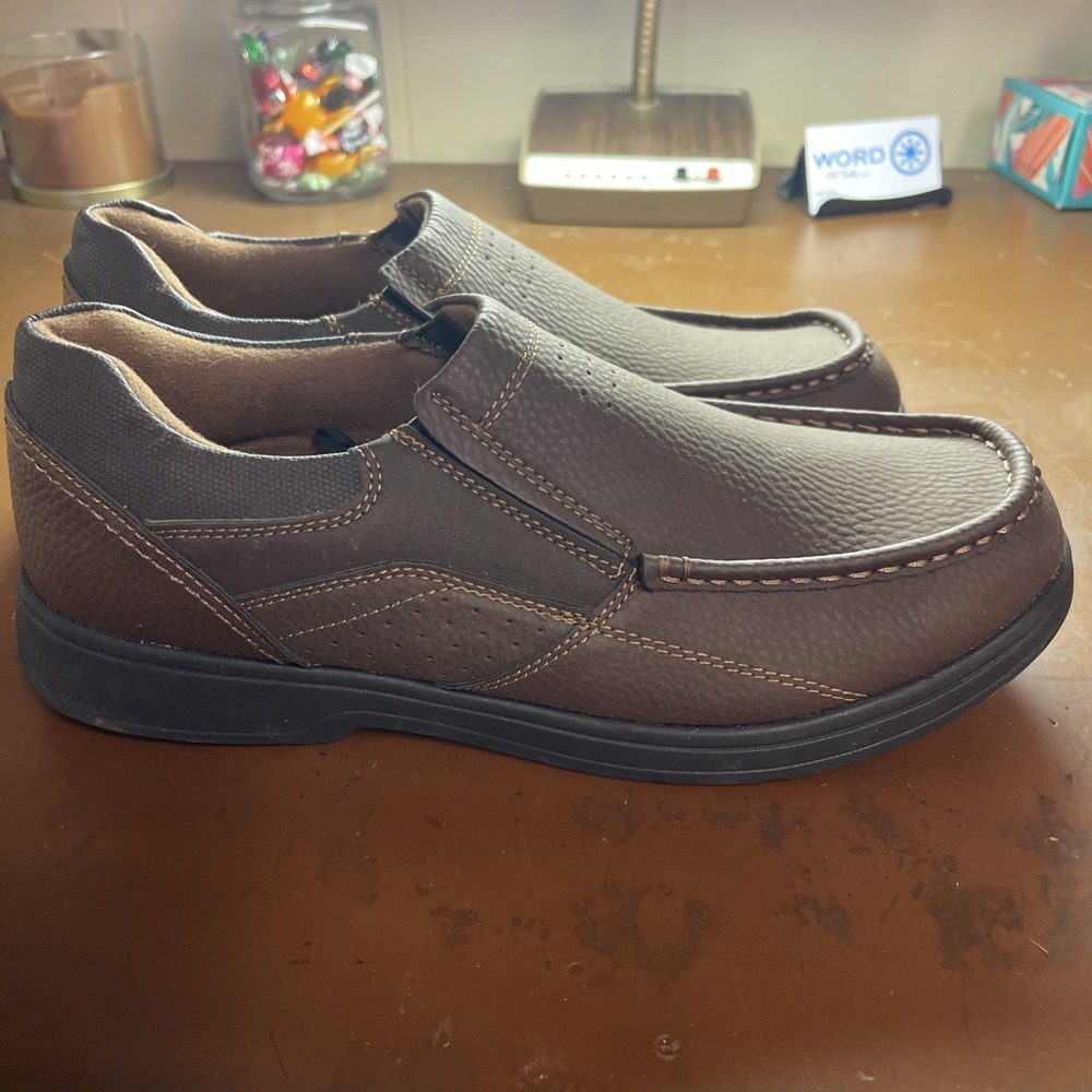 Brown George Slip On Casual Shoe's Size 10 Comfort